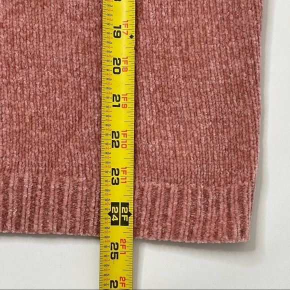 Vtg 90s Womens Chenille Sweater Size L Floral Embroidered Mock Neck GrannyCore - Picture 11 of 12